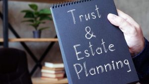 notebook with trust and estate planning